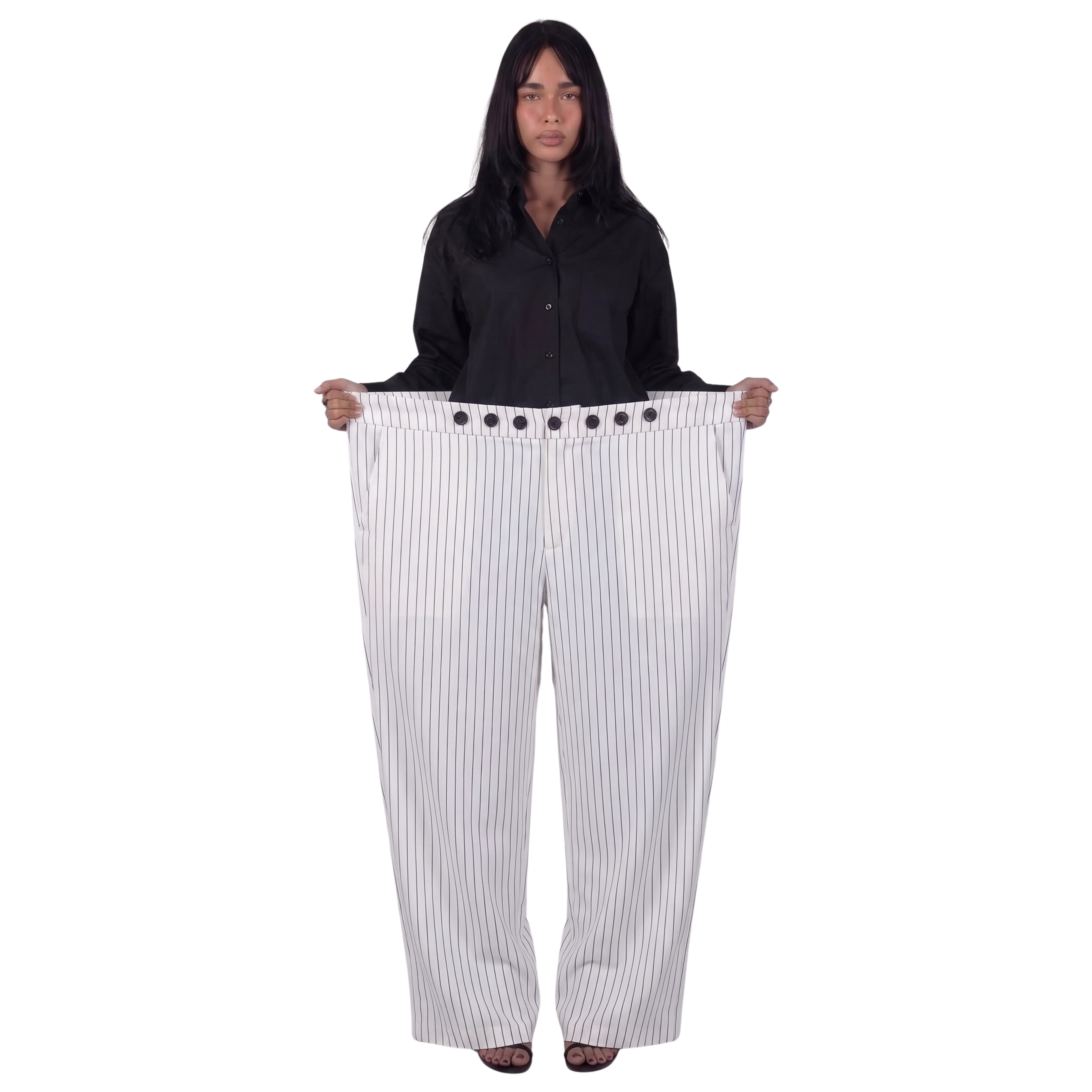 Adjustable Pants Unisex (White)